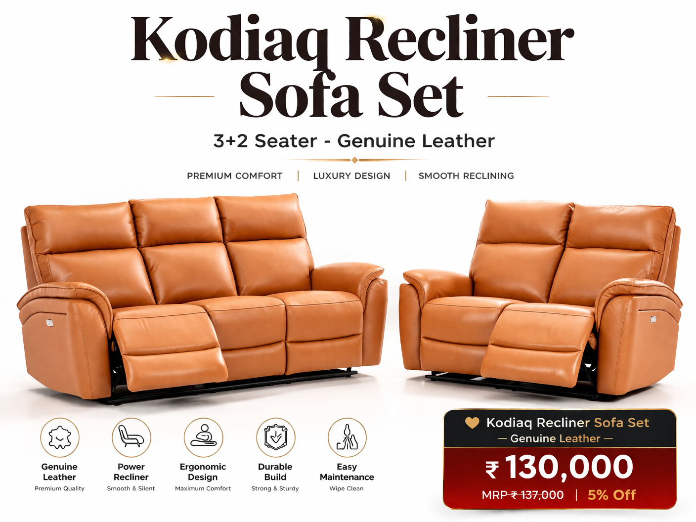 Executive Recliner Sofa - Damro